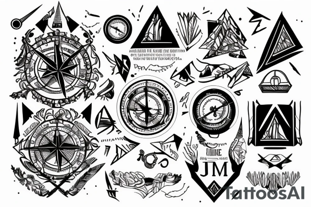 JMU, mountains, compass tattoo idea