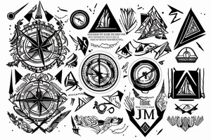 JMU, mountains, compass tattoo idea