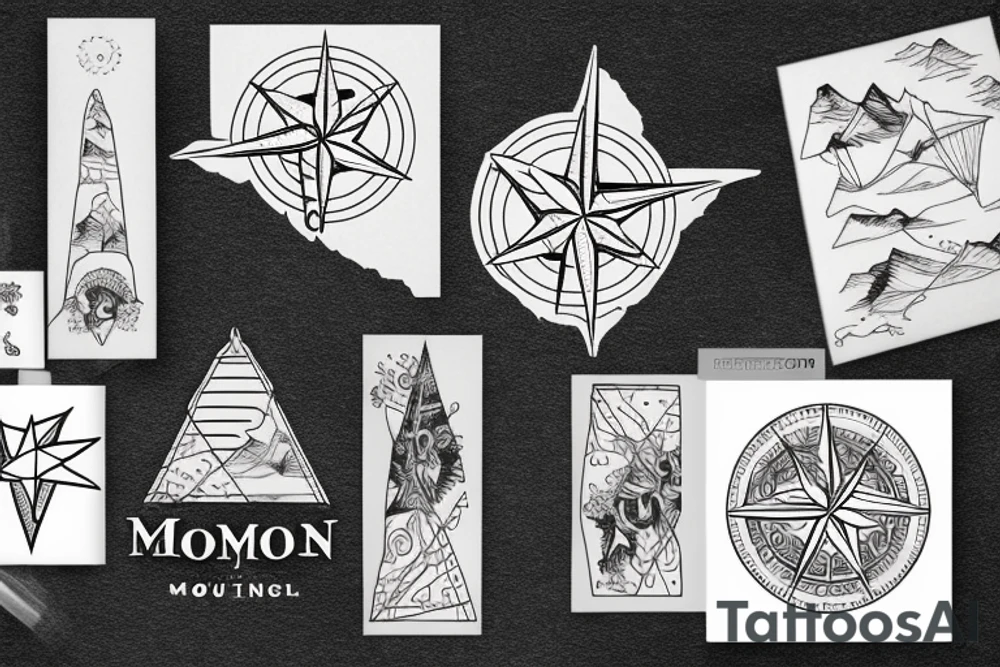 JMU, mountains, compass tattoo idea