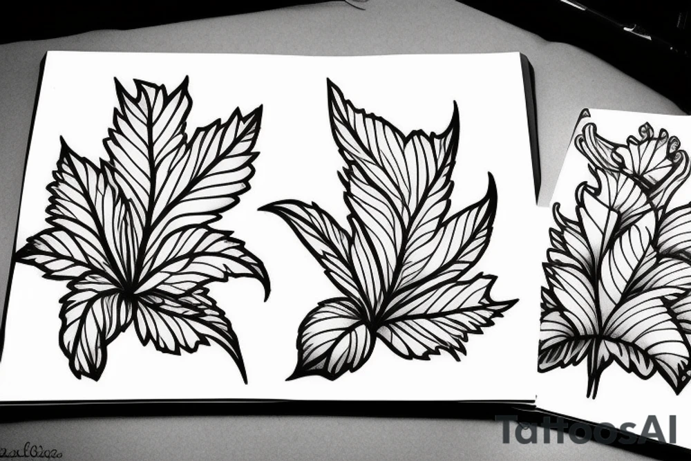 acanthus leaves tattoo idea