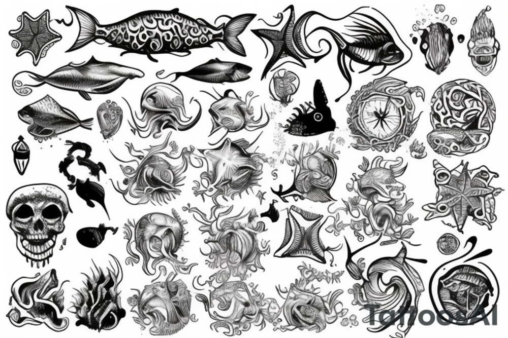 ocean tattoo idea