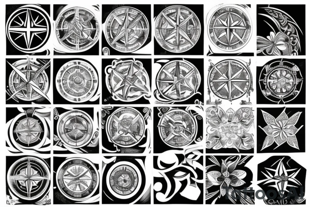 compass tattoo idea