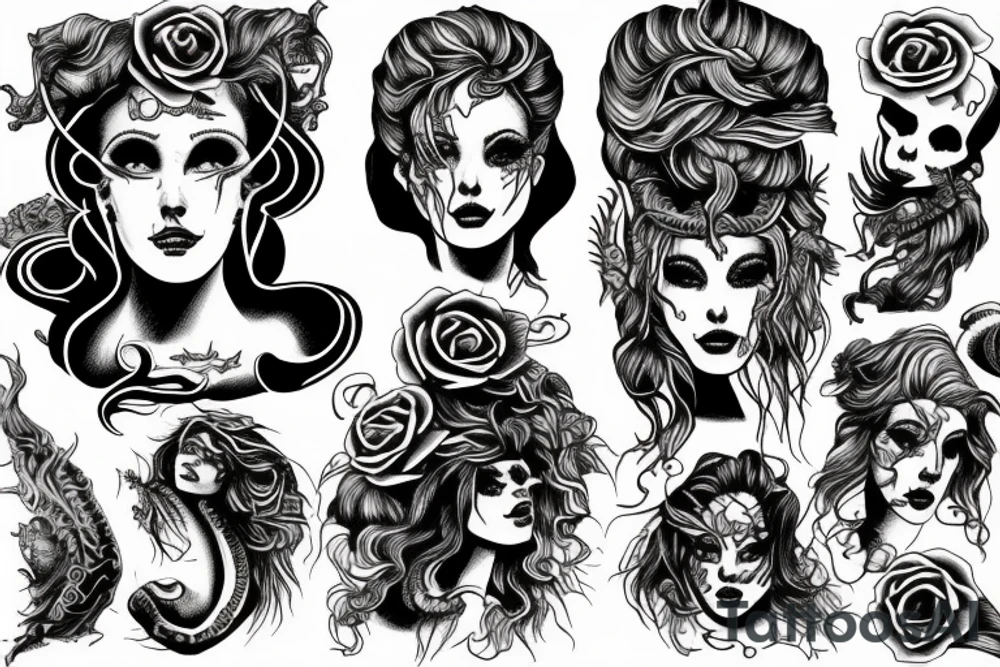 Medusa style tattoo nightmare by halsey tattoo idea