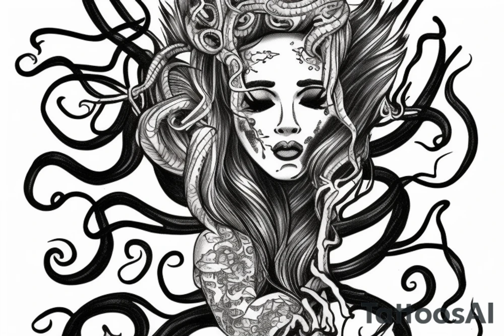 Medusa style tattoo nightmare by halsey tattoo idea