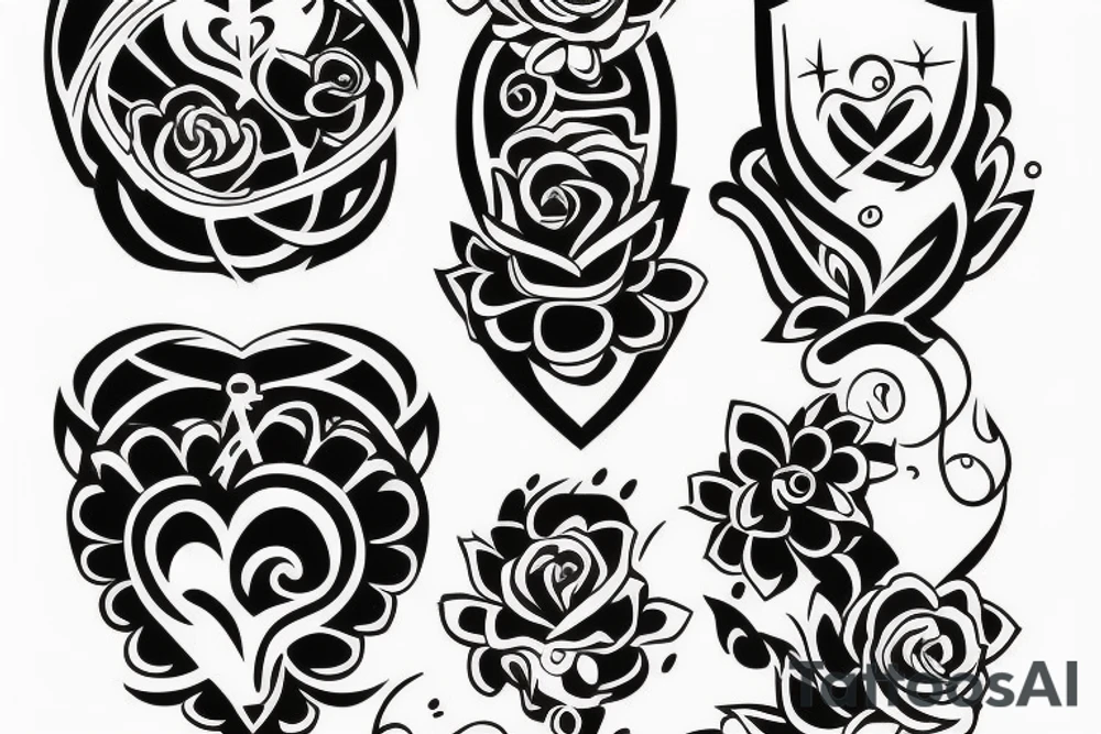 Tattoo for a dad with twin girls tattoo idea
