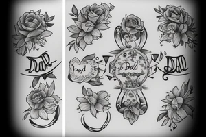 Tattoo for a dad with twin girls tattoo idea