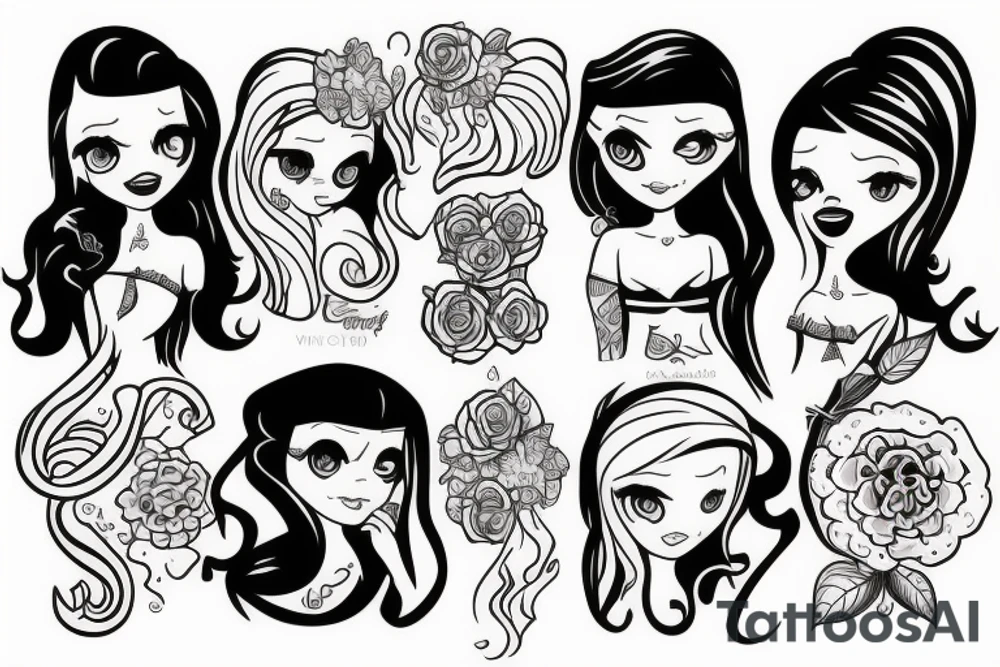 twin girls tattoo idea