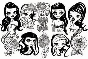 twin girls tattoo idea