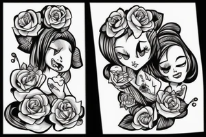 Twin girls born 12-7-21 tattoo idea