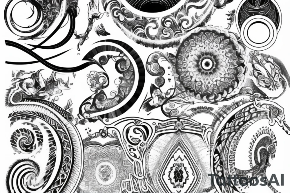 back tattoo circles tattoo idea