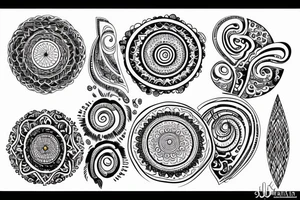 back tattoo circles tattoo idea