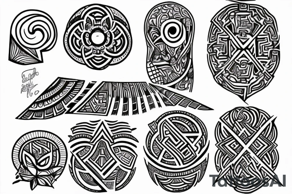 Fine line geometric Greek style photorealistic tattoo idea