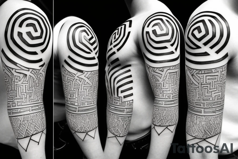 Greek gods style photorealistic minimalistic fine lin tattoo idea