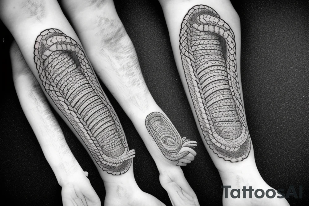 Python with nautical rope tattoo idea