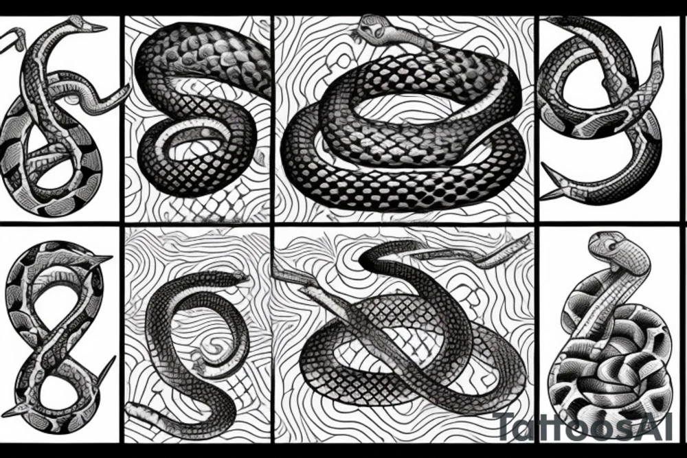 Python with nautical rope tattoo idea