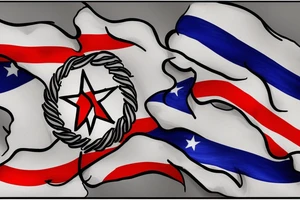 Puerto rican flag in the wind tattoo idea
