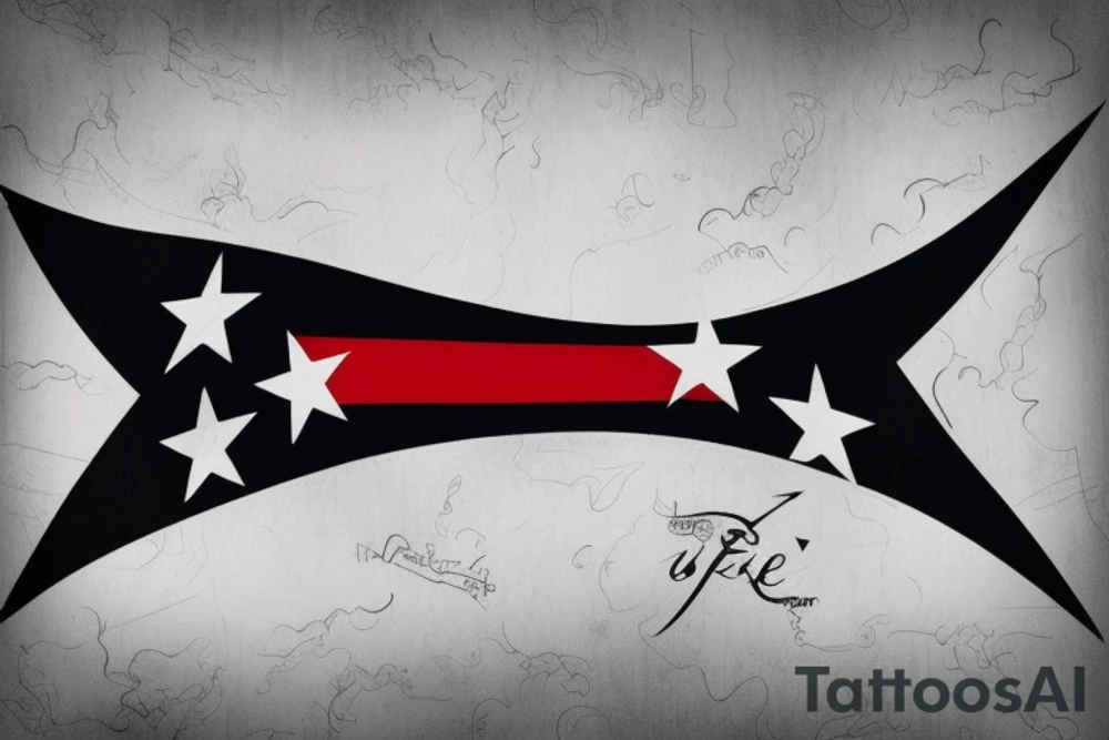 Puerto rican flag in the wind tattoo idea
