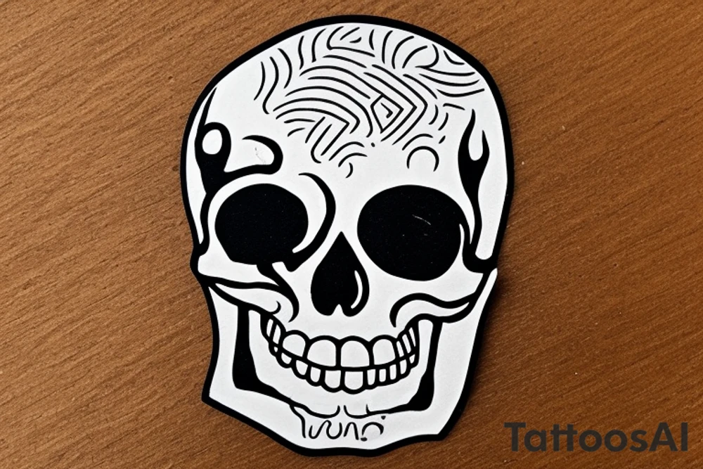 A small, stylized Rx symbol (commonly associated with pharmacy) integrated into the design. This symbol could be placed at the center of the tattoo.
Incorporate a background of the Jolly Roger symbol of the Straw Hat Pirates. This iconic skull with a straw hat is instantly recognizable among One Piece fans.
Place the Rx symbol within the skull's eye socket or on the forehead area of the skull. tattoo idea