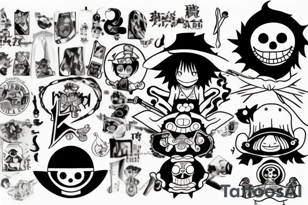 design a tattoo for a one piece fan pharmacist tattoo idea