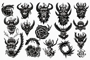 kaido the beast incorporated with hygeia symbol tattoo idea