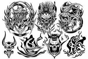 kaido the beast incorporated with hygeia symbol tattoo idea