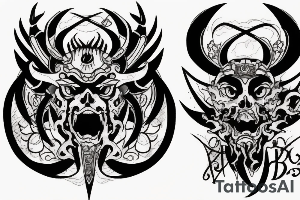 kaido the beast incorporated with hygeia symbol tattoo idea