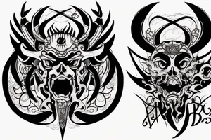 kaido the beast incorporated with hygeia symbol tattoo idea