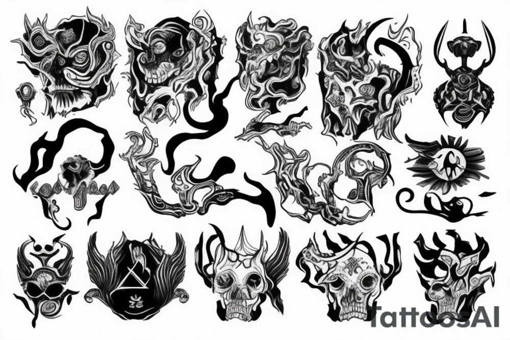 kaido the beast incorporated with hygeia symbol tattoo idea