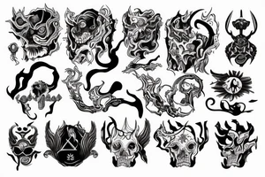 kaido the beast incorporated with hygeia symbol tattoo idea