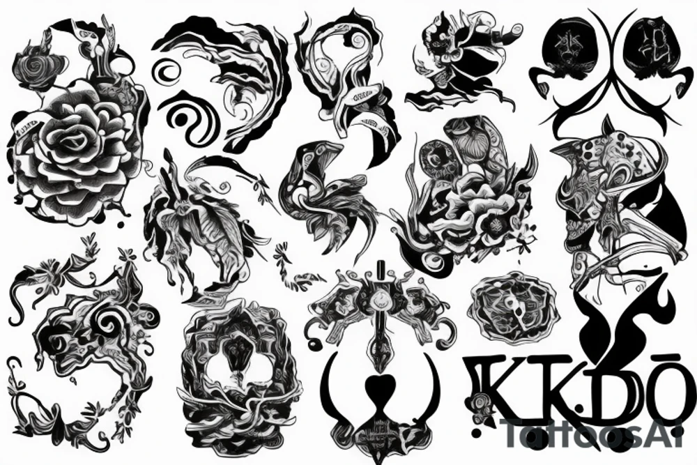 kaido  incorporated with hygeia symbol tattoo idea