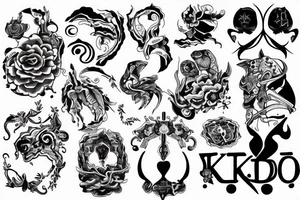 kaido  incorporated with hygeia symbol tattoo idea