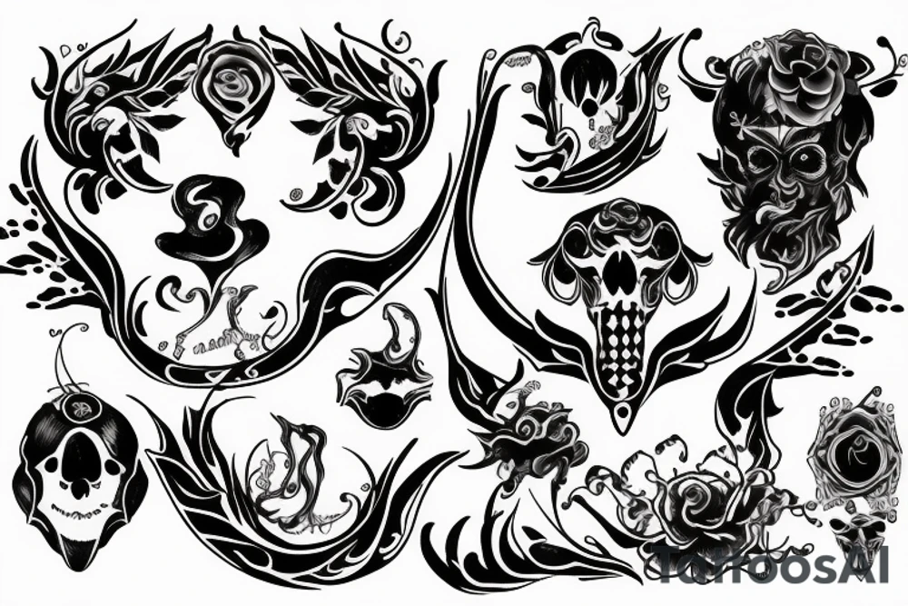 kaido  incorporated with hygeia symbol tattoo idea