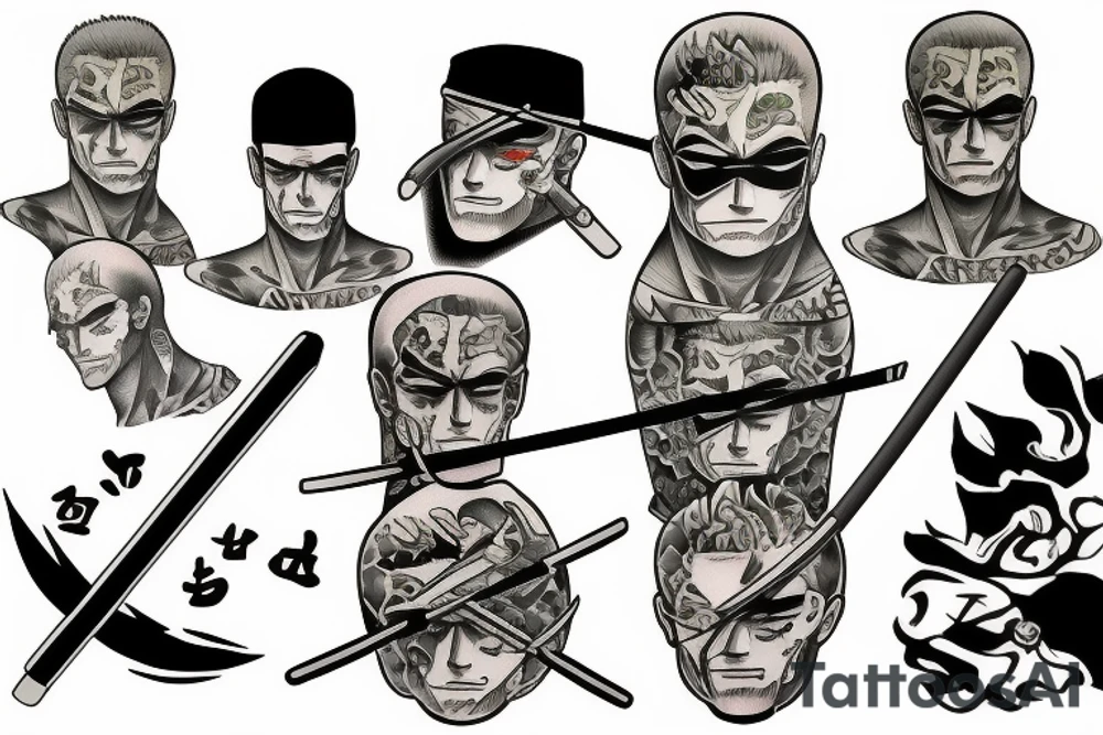 roronoa zoro tattoo idea