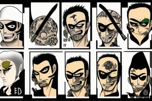 roronoa zoro oen piece tattoo idea