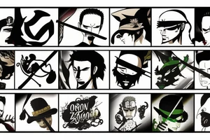 roronoa zoro oen piece tattoo idea