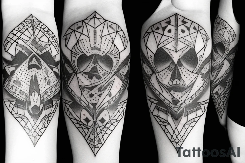 Flashlight and knife criss crossed tattoo idea