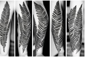 leaves and ferns on my arm tattoo idea