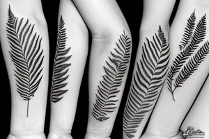 leaves and ferns on my arm tattoo idea