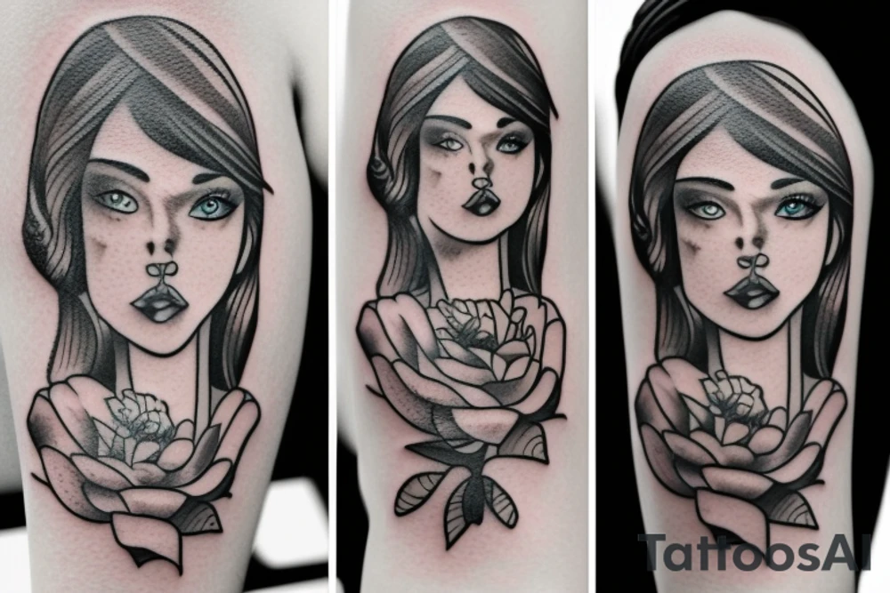 girl tattoo idea