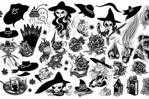 witch tattoo idea