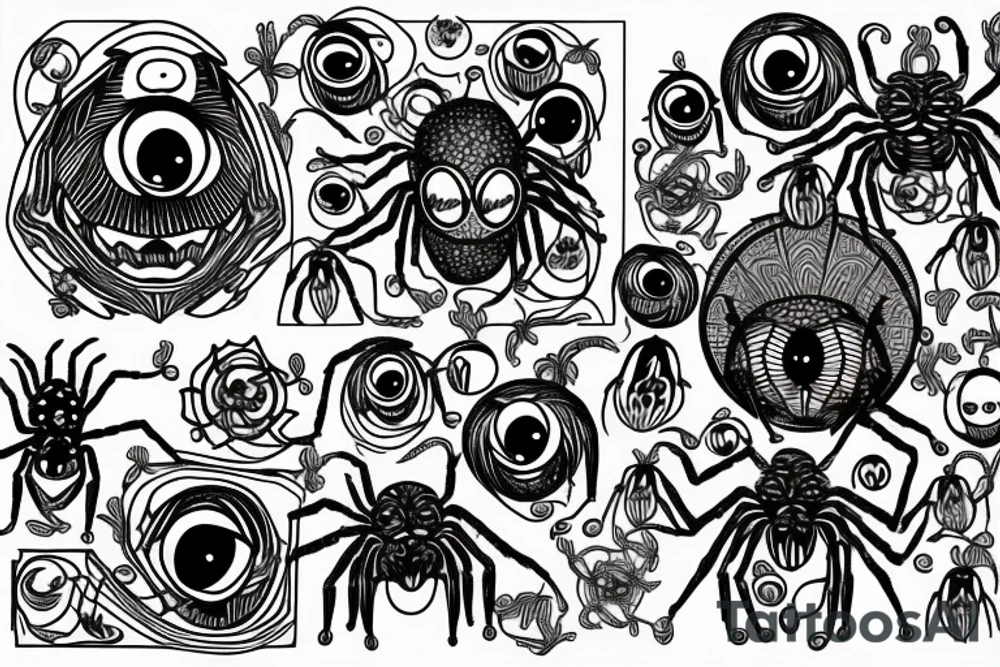 spider with many eyes tattoo idea