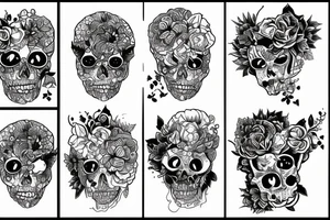 skelet girl tattoo idea