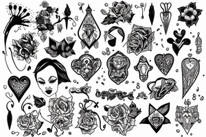 skelet girl tattoo idea