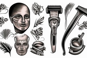 straight razor tattoo idea