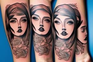 girl in a stockings tattoo idea