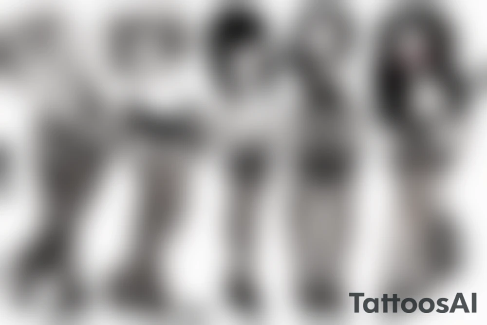 girl in stockings tattoo idea