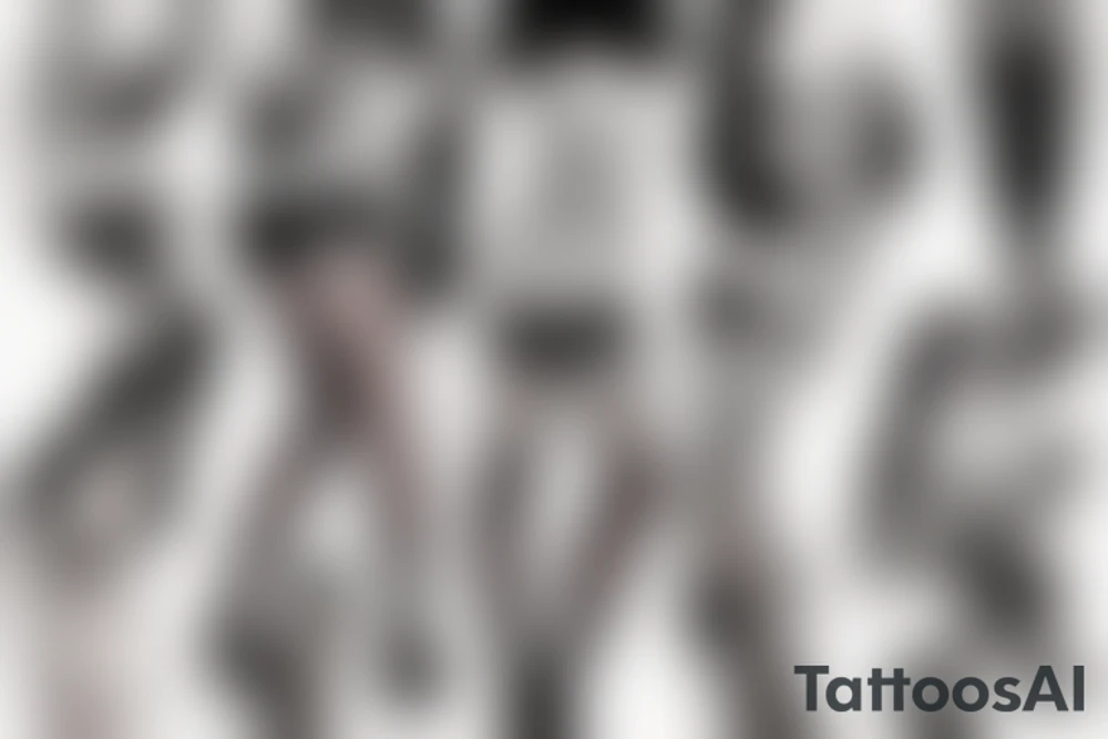 girl in stockings tattoo idea