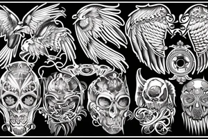 Metal eagle tattoo idea