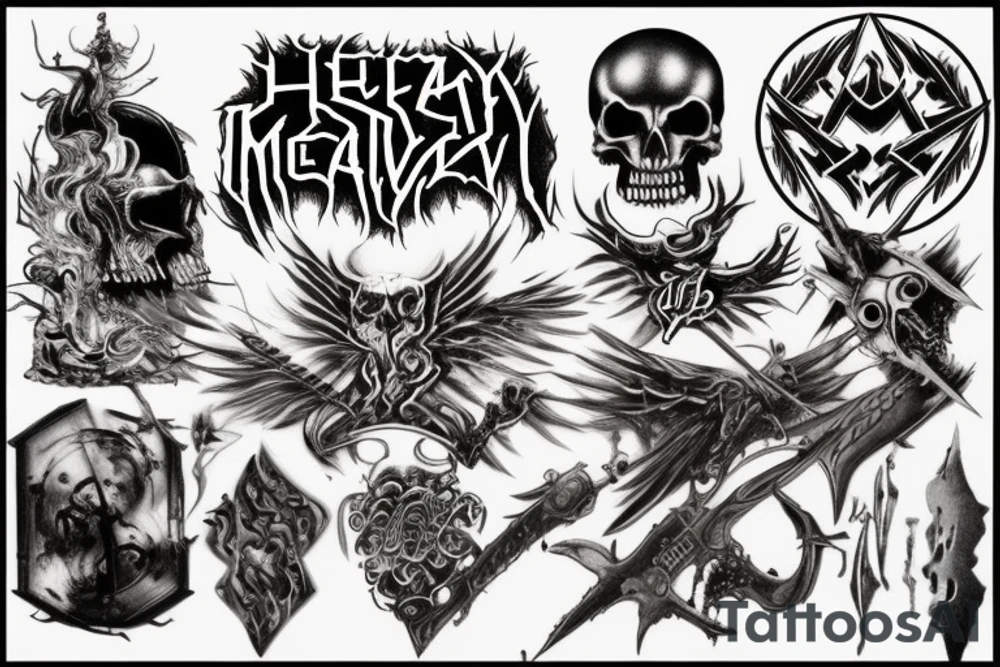 Heavy metal album art tattoo idea