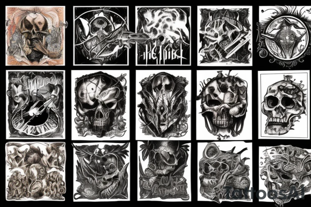 Heavy metal album art tattoo idea